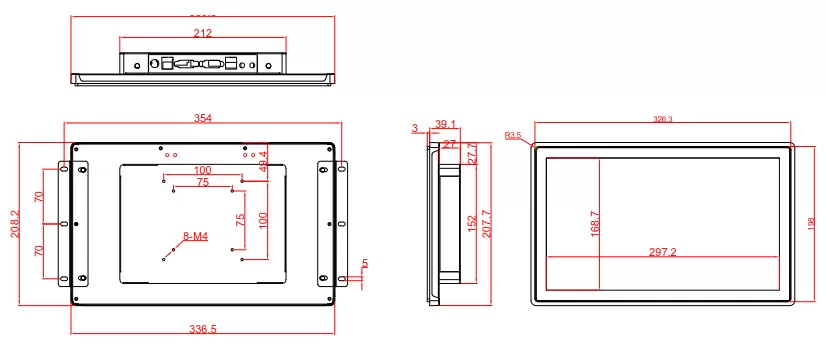 13.3 Inches Open Frame Monitor ZPC133-S111