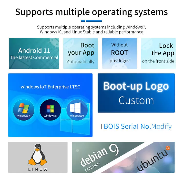 support android linux win10 industrial pc